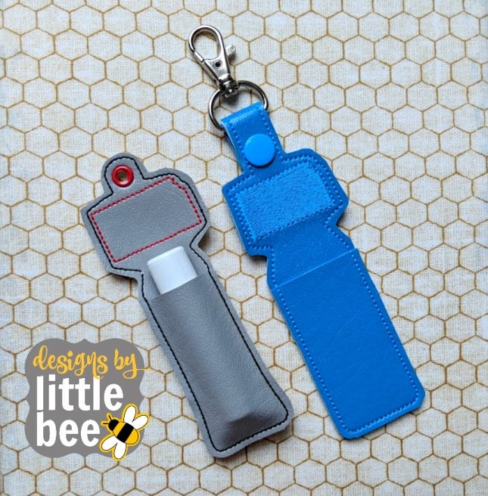 Kansas Lip Balm Holder - Snap Tab & Eyelet Key Fob SET 02 16 2018