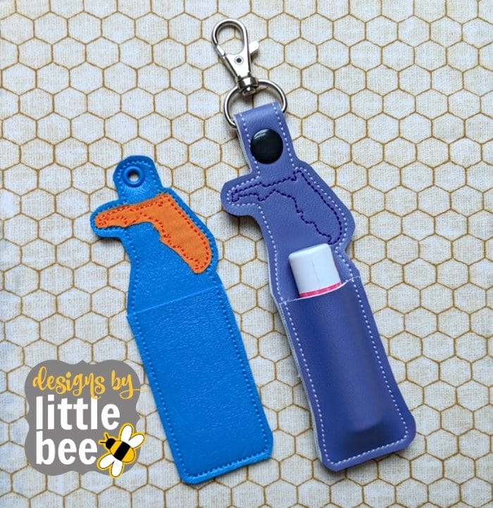 Florida Lip Balm Holder - Snap Tab & Eyelet Key Fob SET 02 16 2018