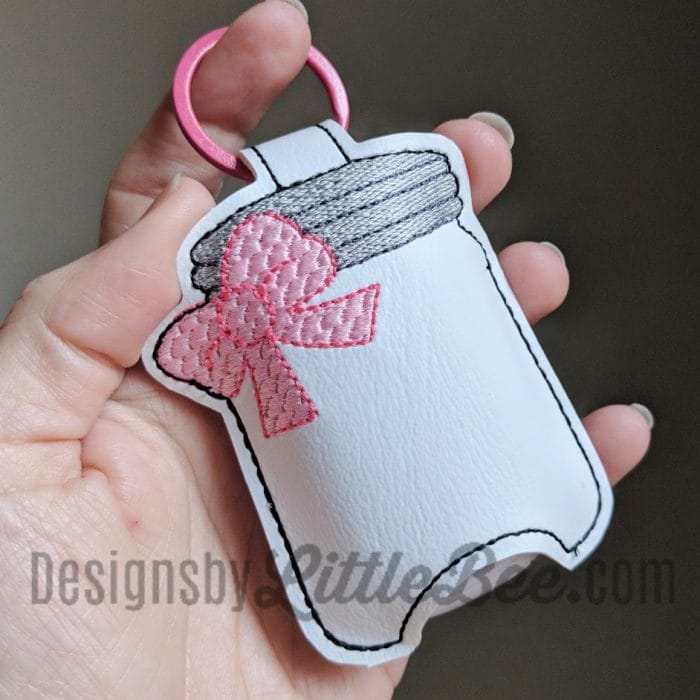 Mason Jar Hand Sanitizer Holder Key Fob & Snap Tab 02 09 2018 - Image 2