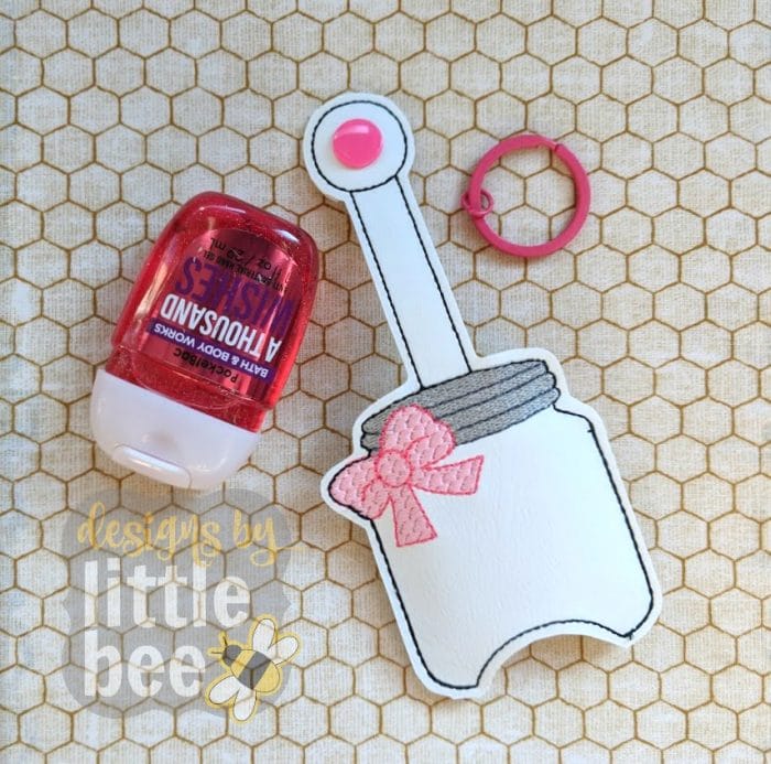 Mason Jar Hand Sanitizer Holder Key Fob & Snap Tab 02 09 2018
