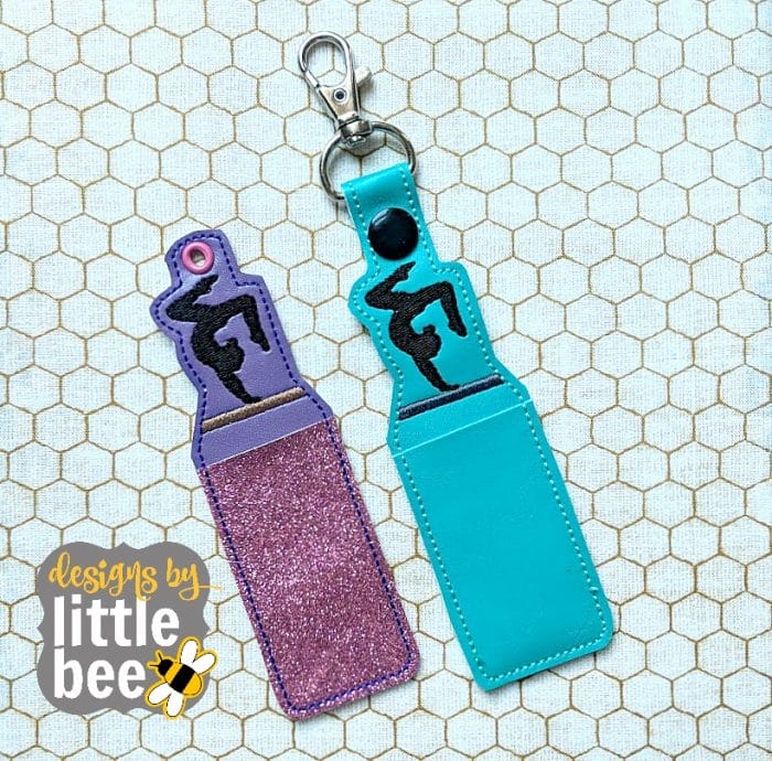 Gymnast Lip Balm Holder - Snap Tab & Eyelet Key Fob SET 03 16 2018