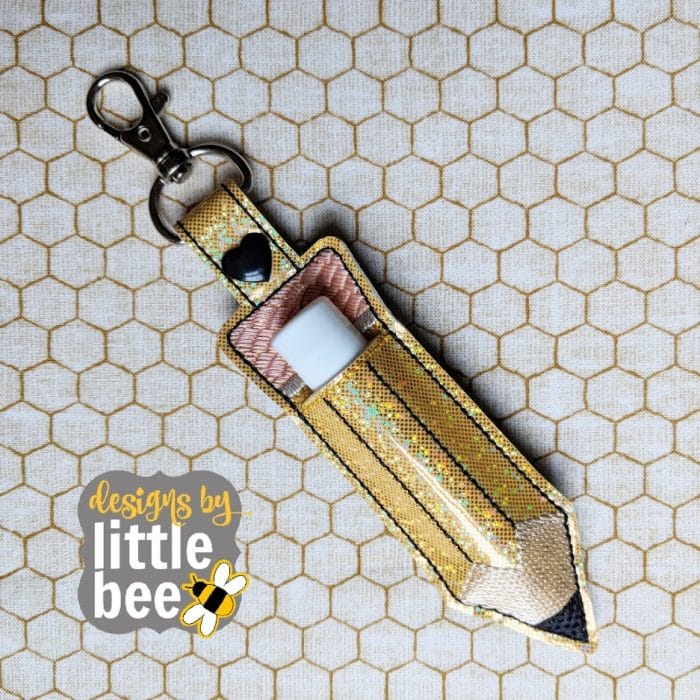 Pencil Lip Balm Holder - Snap Tab, Eyelet, Ribbon Key Fob SET 04 23 2018