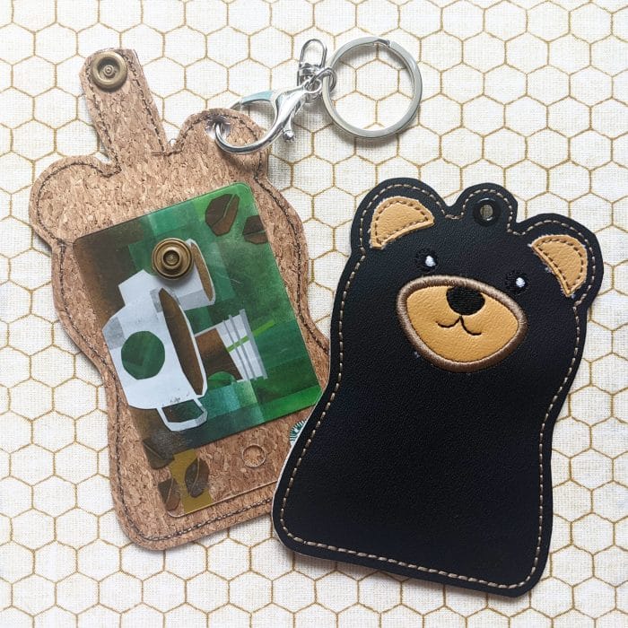 Animal Card Holder Bear -- 5x7 and Up ONLY