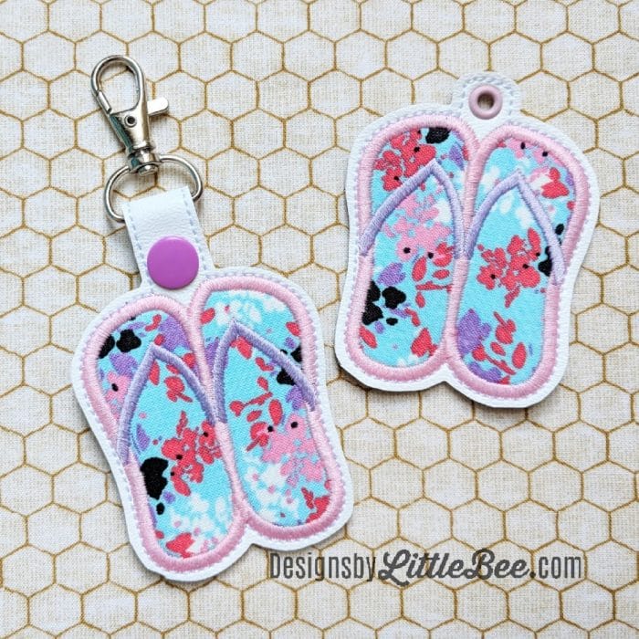 Flip Flops Applique - Snap Tab & Eyelet - May 2018