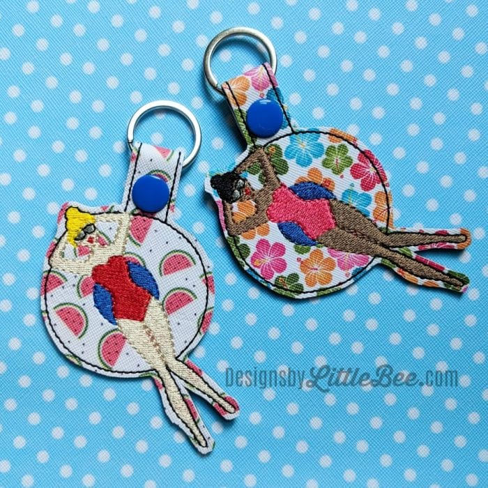 Float Lady Snap Tab & Eyelet Key Fob - Image 2