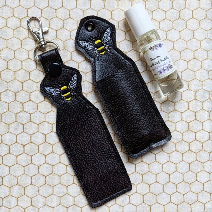 Big Bee Lip Balm Holder - 5x7+ ONLY - Snap Tab & Eyelet Key Fob - September 2018 - Image 2