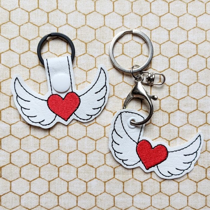 Heart with Wings Snap Tab & Eyelet - August 2018