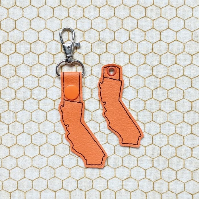 California - State Snap Tab & Eyelet Fob - October 2018
