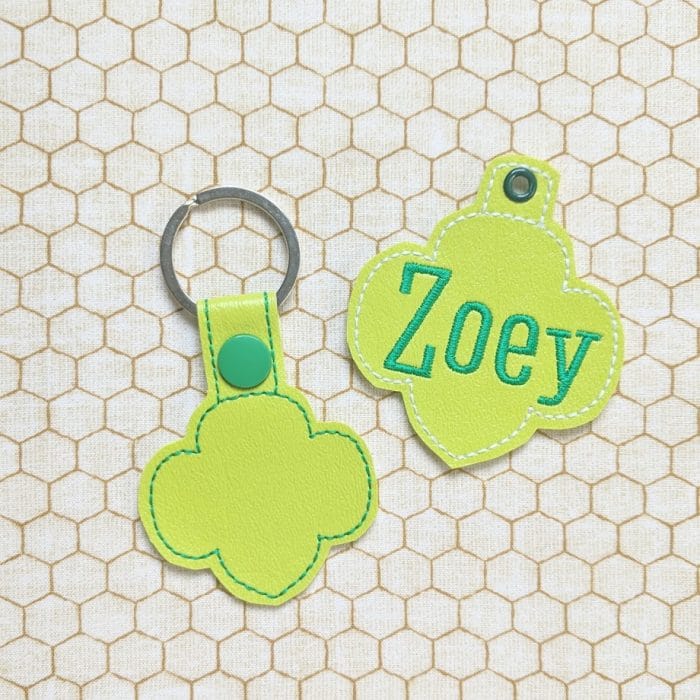 Trefoil Snap Tab & Eyelet Fob - October 2018
