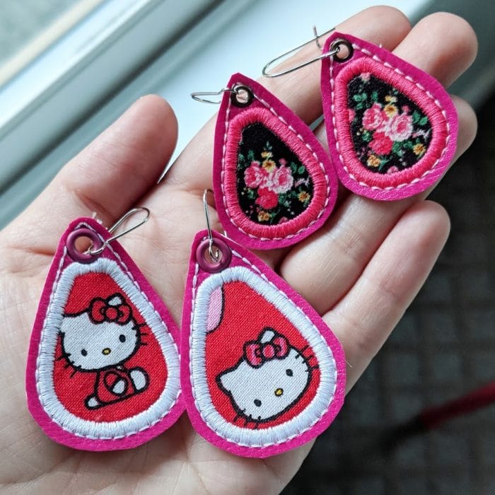 Applique Teardrop Earrings - Image 2