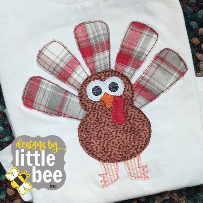 Turkey Bean - Vintage Stitch - Raggy Applique - September 2018