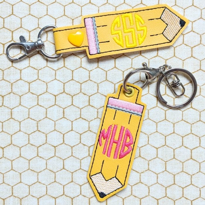 Monogram Pencil - Snap Tab & Eyelet Fob - September 2018