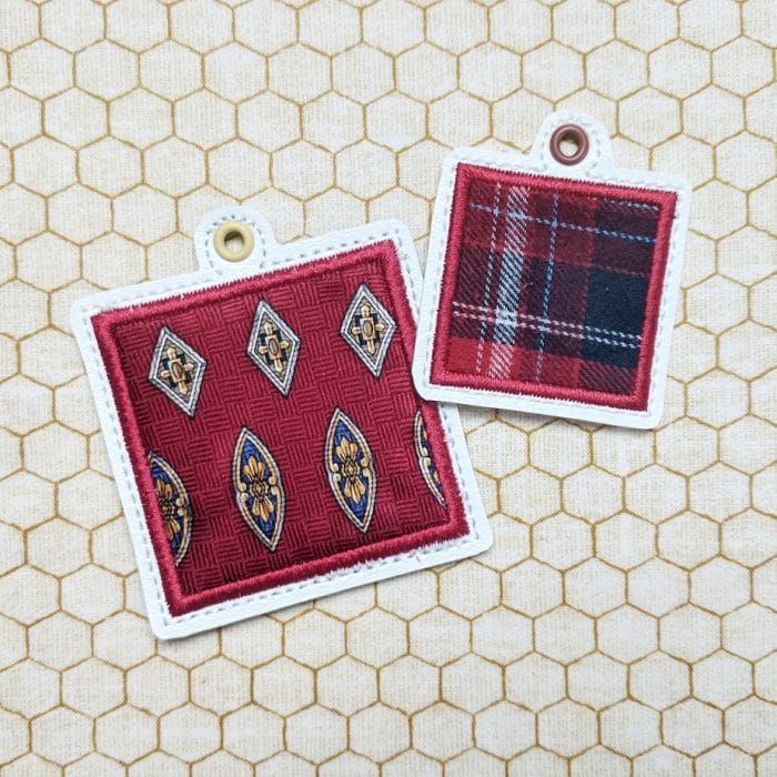 Applique Christmas Ornament - Square