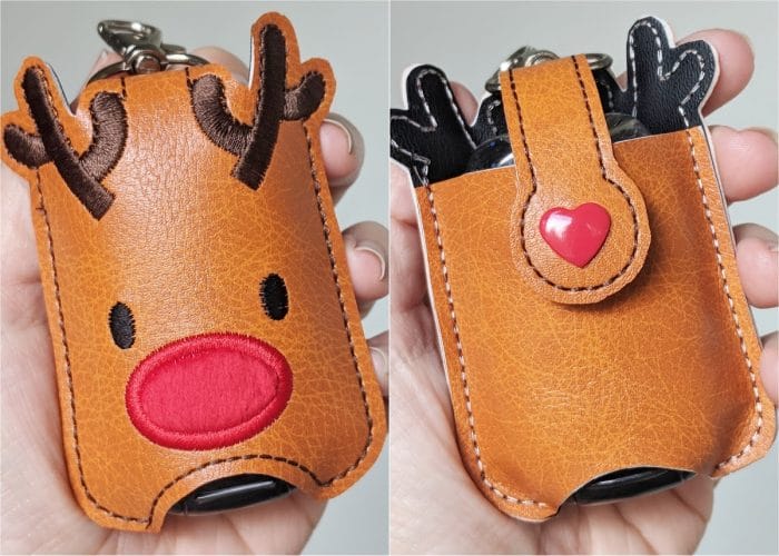 Deer Hand Sanitizer Holder Key Fob & Snap Tab - Image 2