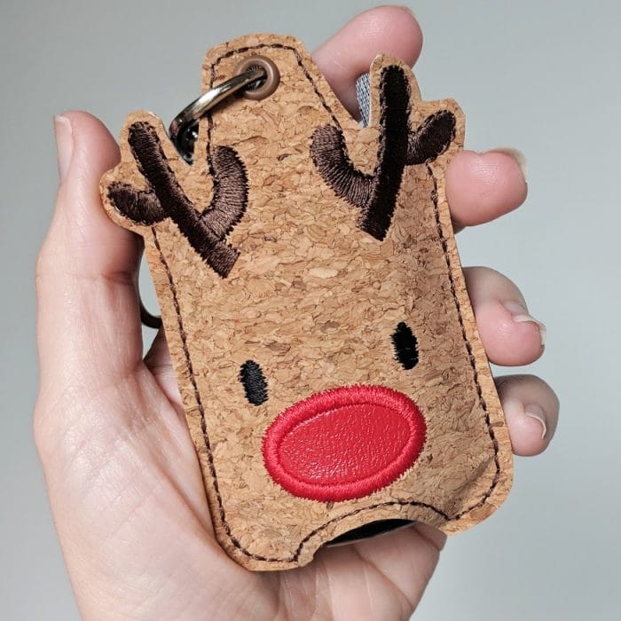 Deer Hand Sanitizer Holder Key Fob & Snap Tab - Image 3