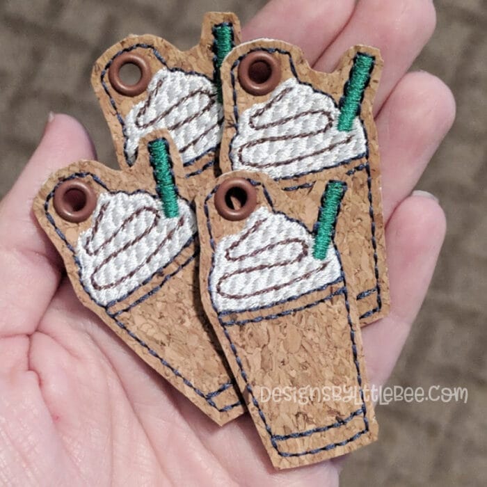 Iced Coffee - Eyelet Key Fob