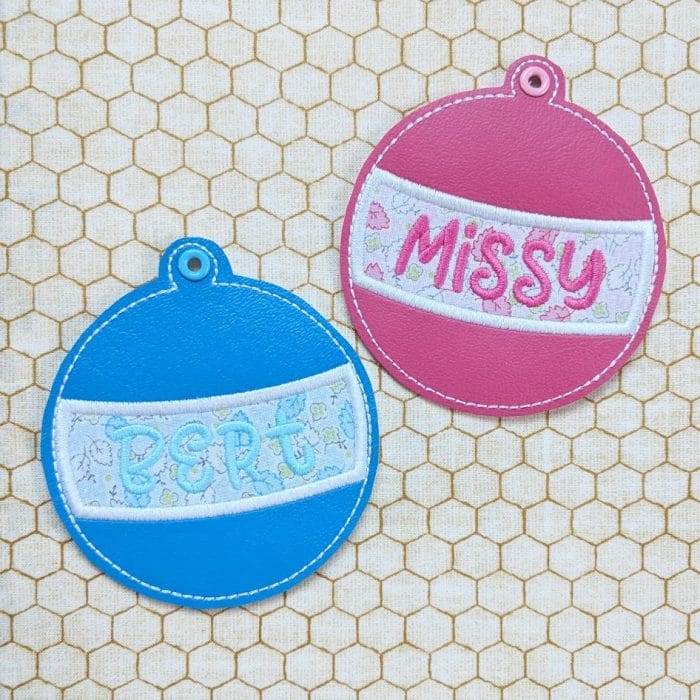 Applique Stripe Christmas Ornament