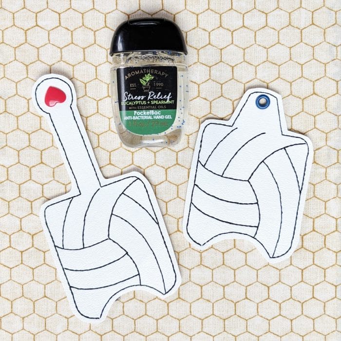 Volleyball Hand Sanitizer Holder Key Fob & Snap Tab