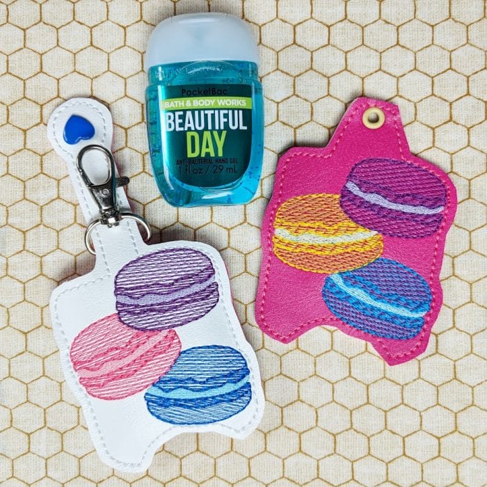 Macaron Hand Sanitizer Holder Key Fob & Snap Tab - November 2018