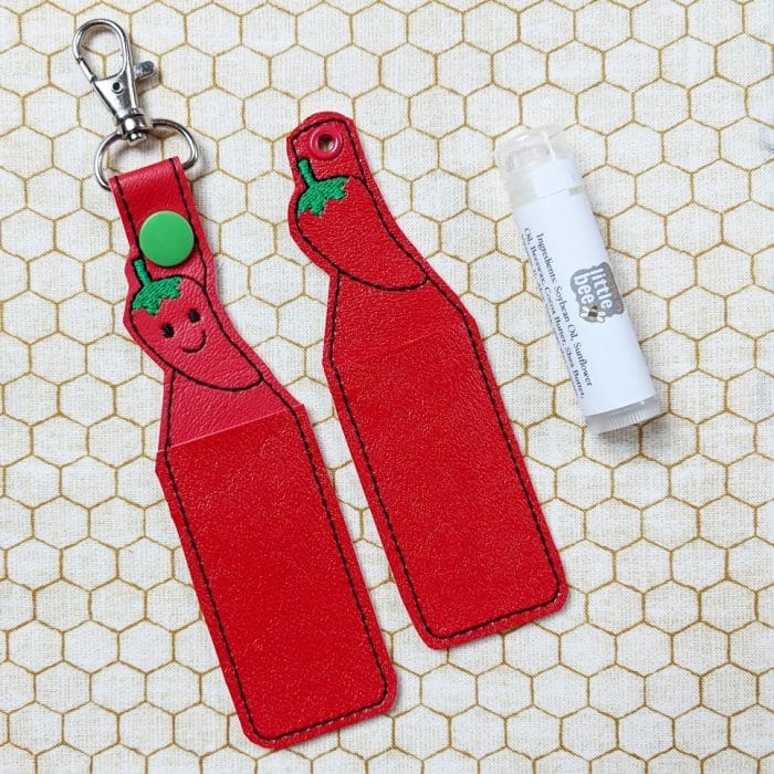 Pepper Lip Balm Holder - Snap Tab & Eyelet Key Fob SET - January 2019