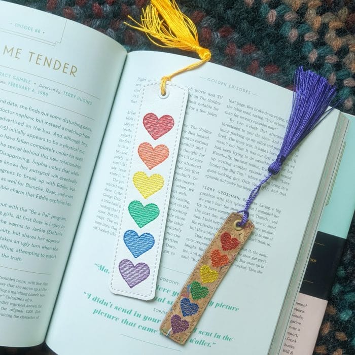 Rainbow Hearts Bookmark - May 2019