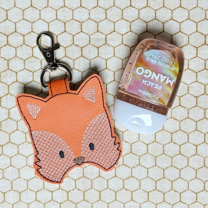 Fox Hand Sanitizer Holder Key Fob & Snap Tab II - May 2019