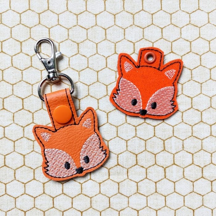 Fox Face Snap Tab & Eyelet Fob Set - May 2019