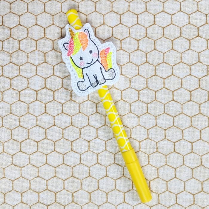 Unicorn Cutie Pencil/Straw Hugger - June 2019