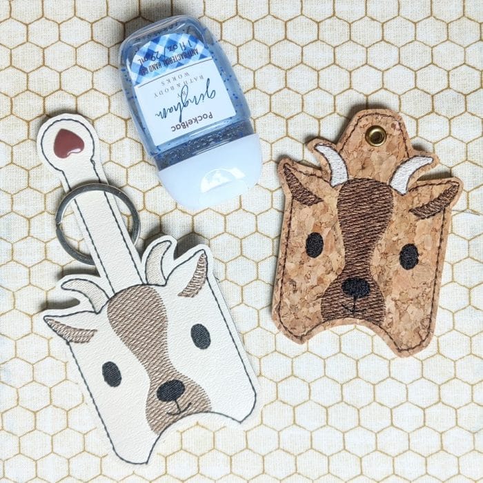 Goat Hand Sanitizer Holder Key Fob & Snap Tab - June 2019