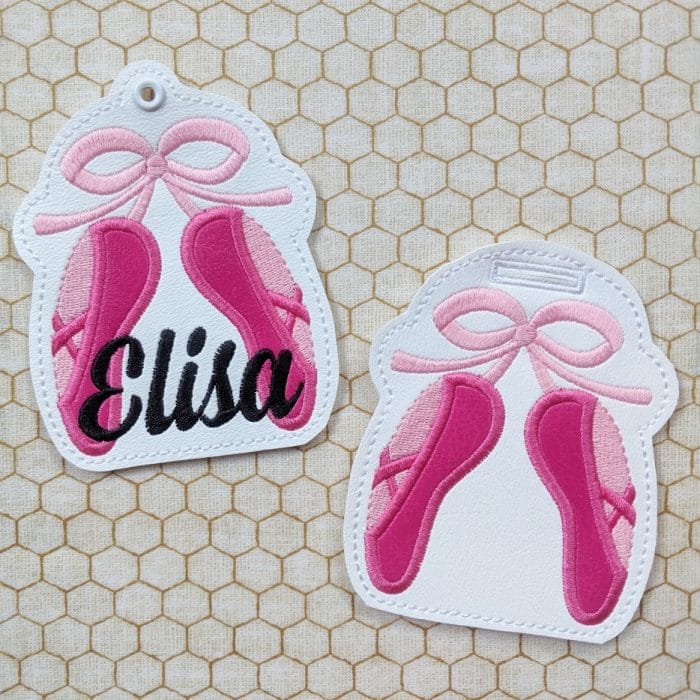 ITH Super Sized Eyelet Fob, Bag Tag, Bookmark - Ballet Shoe - August 2019