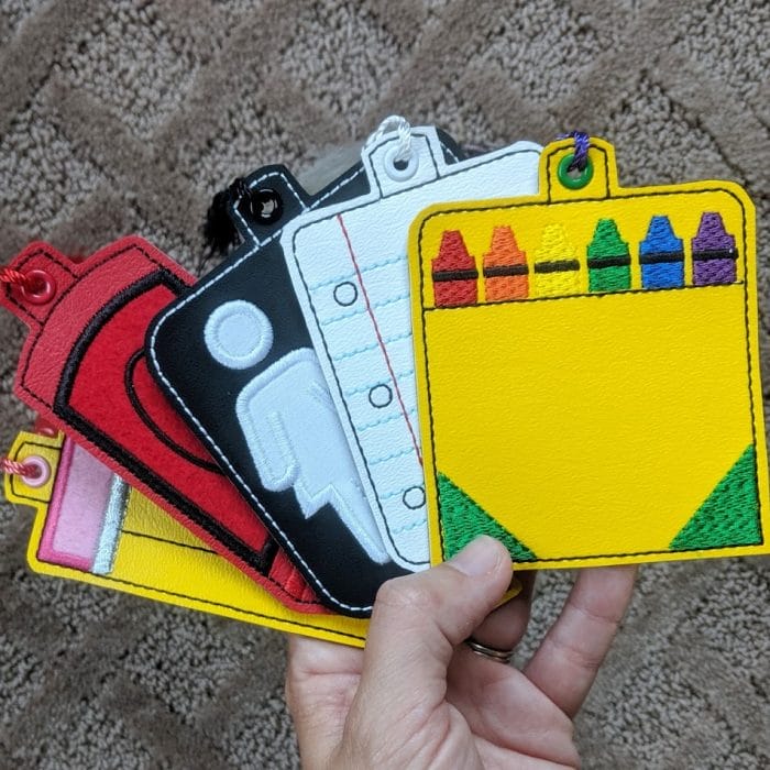 ITH Super Sized Eyelet Fob SET - "Hall Pass" or Bookmark - August 2019