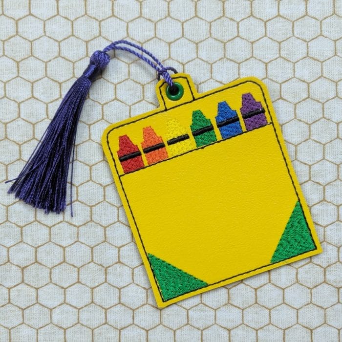 ITH Super Sized Eyelet Fob, Crayon Box - "Hall Pass" or Bookmark - August 2019