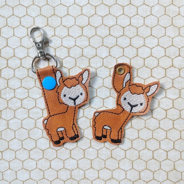 Llama Snap Tab & Eyelet Key Fob Set - August 2019