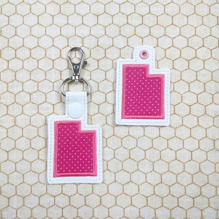 Utah Applique Snap Tab & Eyelet Key Fob - August 2019