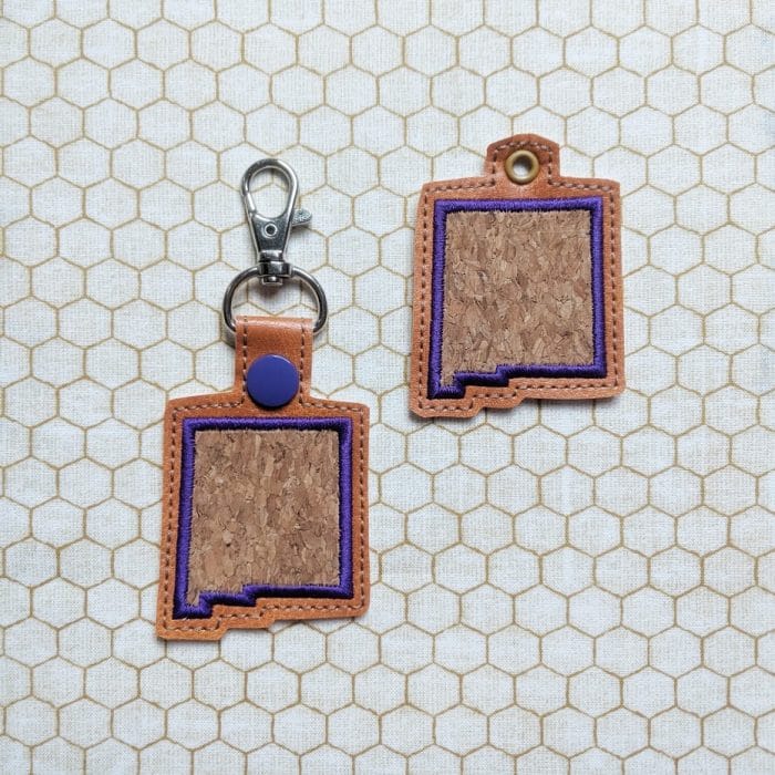 New Mexico Applique Snap Tab & Eyelet Key Fob - August 2019