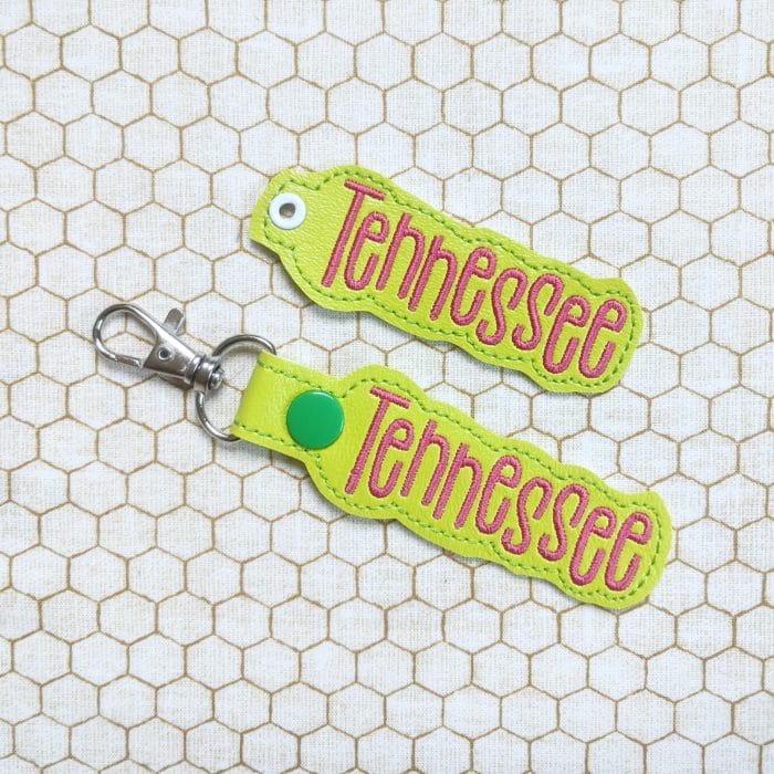 Tennessee Snap Tab & Eyelet Key Fob Set