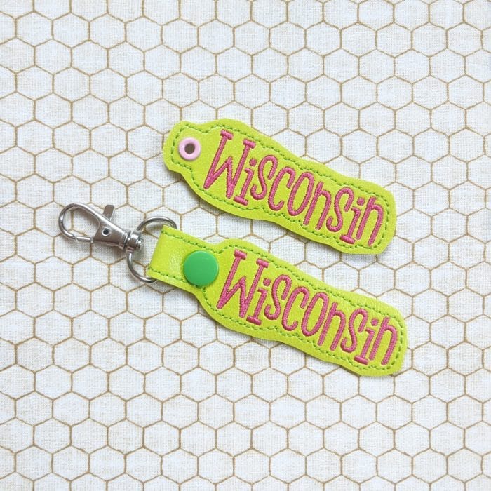 Wisconsin Snap Tab & Eyelet Key Fob Set