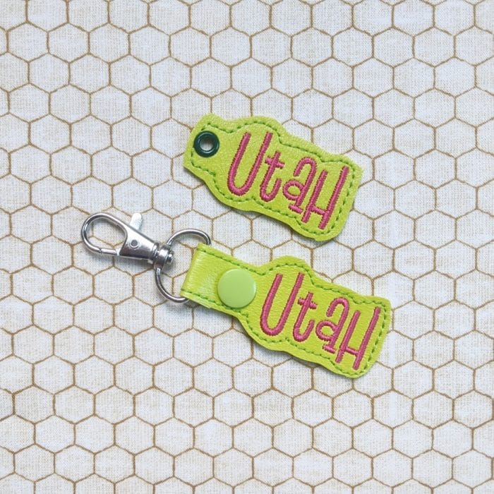 Utah Snap Tab & Eyelet Key Fob Set - November 2019