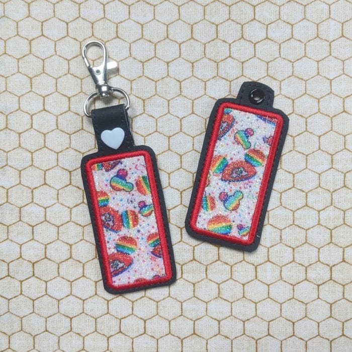 Applique Rectangle - Snap Tab & Eyelet Key Fob Set - December 2019