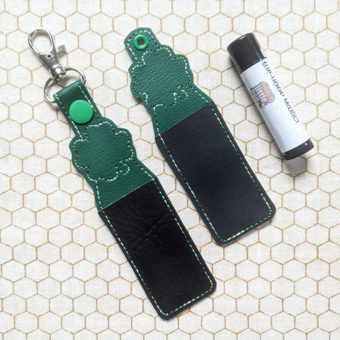 4-Leaf Clover Lip Balm Holder - Snap Tab & Eyelet Key Fob Set