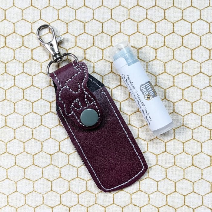 Elephant Silhouette Lip Balm Holder Key Fob Snap Tab - 5x7+ ONLY - July 2020