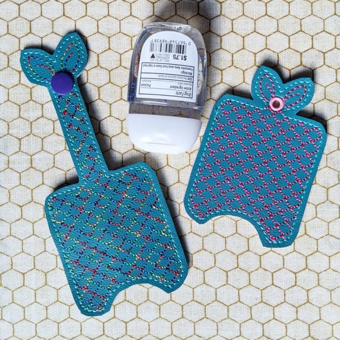 Mermaid 2 Hand Sanitizer Holder Key Fob & Snap Tab - August 2020