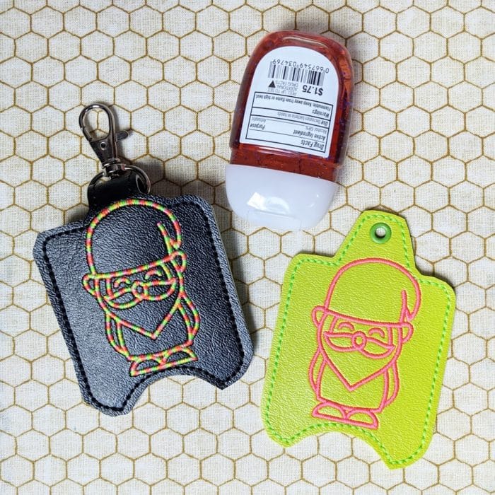 Gnome Hand Sanitizer Holder Key Fob & Snap Tab - July 2020