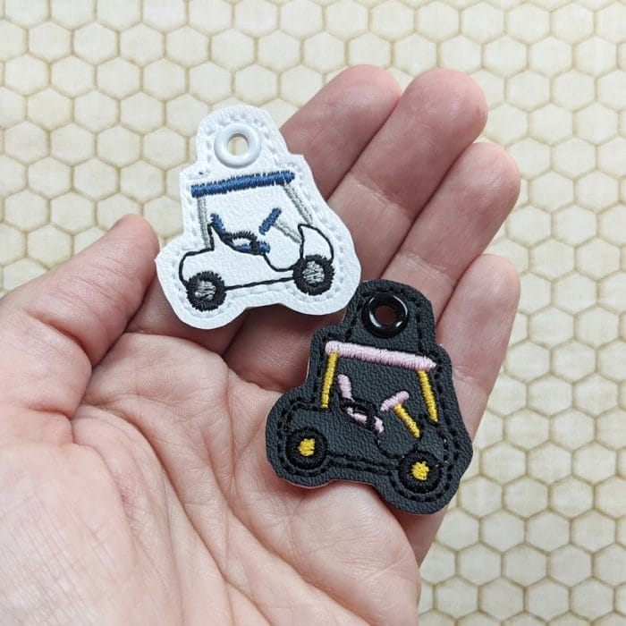 Golf Cart Hand Sanitizer Holder Key Fob & Snap Tab - Image 2