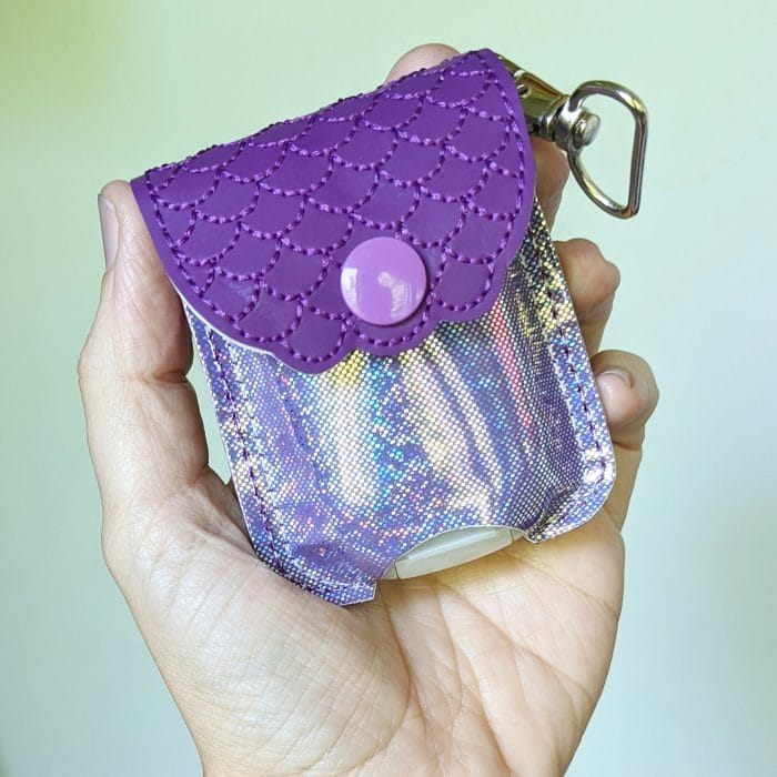 Foldover Hand Sanitizer Holder - DOWN - Mermaid Key Fob Snap Tab - 5x7 and up ONLY - August 2020 - Image 3