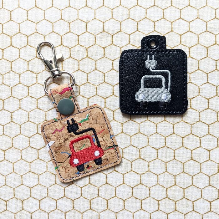 Electric Car Snap Tab & Eyelet Key Fob Set - October 2020 - Image 2