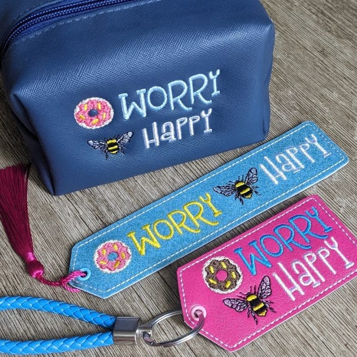 Donut Worry Bee Happy Bookmark and Embroidery Set