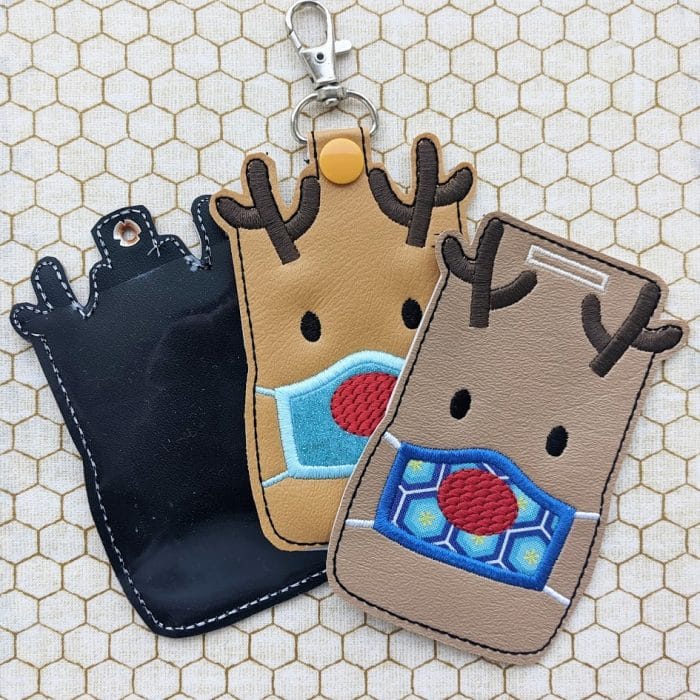 Rudolph with Mask ID Card/Badge Holder - 5x7 and up ONLY