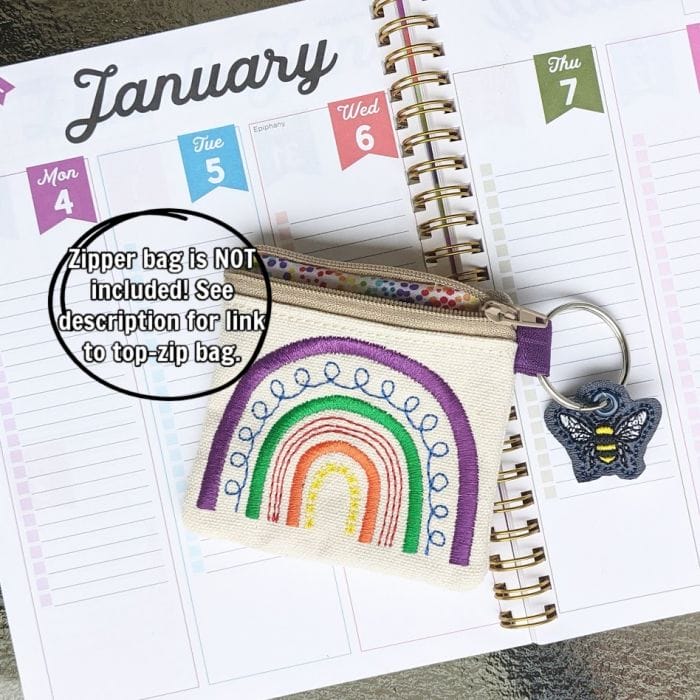 Rainbow Linework Bookmark and Embroidery Set - Image 2