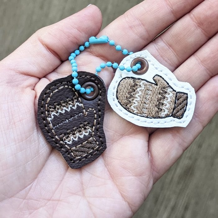 Bernie Mitten Eyelet Charm Fob